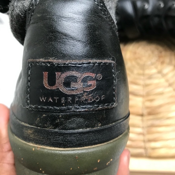 Ugg Kesey Waterproof Lace Up Boot Black 8.5 - Picture 6 of 12